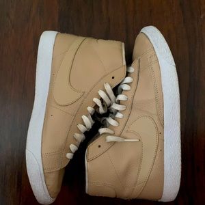 Tan Leather Nike Blazers